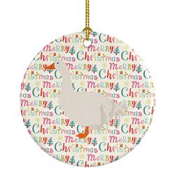 2.8 x 2.8 in. Unisex Sebastopol Goose Christmas Ceramic Ornament