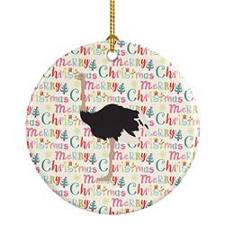 2.8 x 2.8 in. Unisex Common Ostrich Christmas Ceramic Ornament