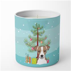 BB1632CDL 3.75 x 3.25 in. Unisex Christmas Tree & Jack Russell Terrier 10 oz Decorative Soy Candle