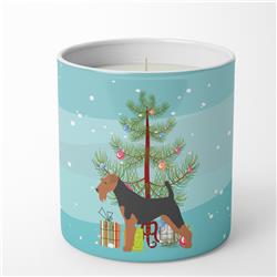 3.75 x 3.25 in. Unisex Welsh Terrier Merry Christmas Tree 10 oz Decorative Soy Candle