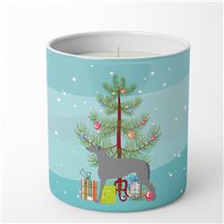 BB2914CDL 3.75 x 3.25 in. Unisex Scottish Deerhound Merry Christmas Tree 10 oz Decorative Soy Candle