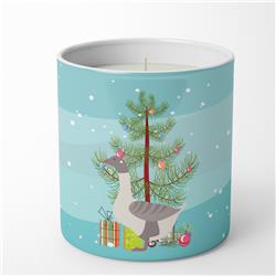 BB9268CDL 3.75 x 3.25 in. Unisex Buff Grey Back Goose Christmas 10 oz Decorative Soy Candle, Teal