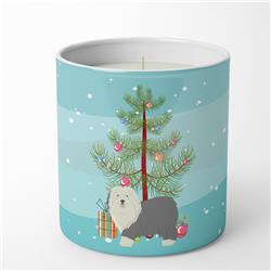 CK3552CDL 3.75 x 3.25 in. Unisex Old English Sheepdog Christmas Tree 10 oz Decorative Soy Candle
