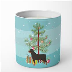3.75 x 3.25 in. Unisex Rottweiler Christmas Tree 10 oz Decorative Soy Candle