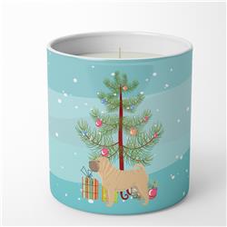 3.75 x 3.25 in. Unisex Shar Pei Christmas Tree 10 oz Decorative Soy Candle