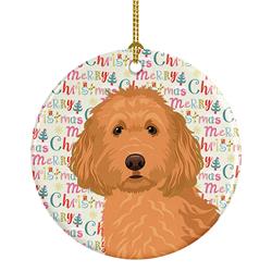 2.8 x 2.8 in. Unisex Doodle Red No.1 Christmas Ceramic Ornament