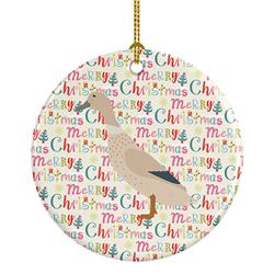 2.8 x 2.8 in. Unisex West Harlequin Duck Christmas Ceramic Ornament