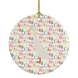 2.8 x 2.8 in. Unisex Bali Duck Christmas Ceramic Ornament