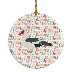 2.8 x 2.8 in. Unisex Muscovy Duck Christmas Ceramic Ornament
