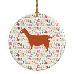 2.8 x 2.8 in. Unisex Toggenburger Goat Christmas Ceramic Ornament