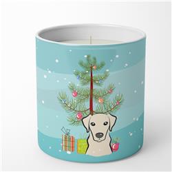 BB1594CDL 3.75 x 3.25 in. Unisex Christmas Tree & Yellow Labrador 10 oz Decorative Soy Candle