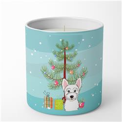 3.75 x 3.25 in. Unisex Christmas Tree & Westie 10 oz Decorative Soy Candle