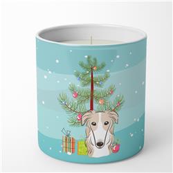3.75 x 3.25 in. Unisex Christmas Tree & Borzoi 10 oz Decorative Soy Candle