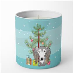 3.75 x 3.25 in. Unisex Christmas Tree & Saluki 10 oz Decorative Soy Candle