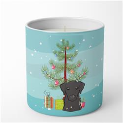 3.75 x 3.25 in. Unisex Christmas Tree & Black Labrador 10 oz Decorative Soy Candle