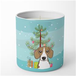 3.75 x 3.25 in. Unisex Christmas Tree & Beagle 10 oz Decorative Soy Candle