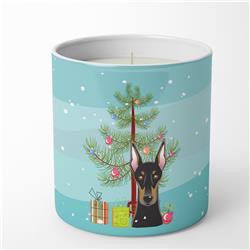 3.75 x 3.25 in. Unisex Christmas Tree & Doberman 10 oz Decorative Soy Candle