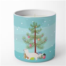 3.75 x 3.25 in. Unisex Stoat Short-tailed Weasel Christmas 10 oz Decorative Soy Candle, Teal