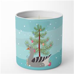 BB9260CDL 3.75 x 3.25 in. Unisex Pilgrim Goose Christmas 10 oz Decorative Soy Candle, Teal