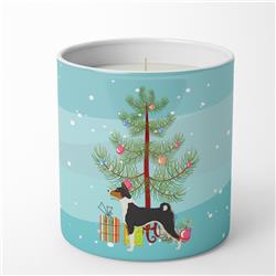 3.75 x 3.25 in. Unisex Basenji Christmas Tree 10 oz Decorative Soy Candle