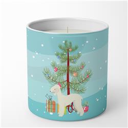 3.75 x 3.25 in. Unisex Bedlington Terrier Christmas Tree 10 oz Decorative Soy Candle