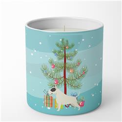 3.75 x 3.25 in. Unisex Black & White Bull Terrier Christmas Tree 10 oz Decorative Soy Candle
