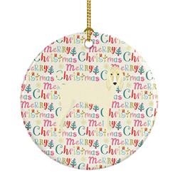 2.8 x 2.8 in. Unisex Afghan Hound Merry Christmas Ceramic Ornament