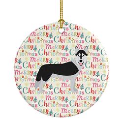 2.8 x 2.8 in. Unisex Siberian Husky Merry Christmas Ceramic Ornament