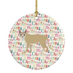2.8 x 2.8 in. Unisex Singapura Cat Christmas Ceramic Ornament