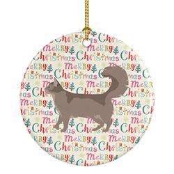 2.8 x 2.8 in. Unisex Somali No.2 Cat Christmas Ceramic Ornament
