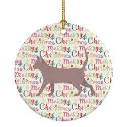 2.8 x 2.8 in. Unisex Thai Lilac No.2 Cat Christmas Ceramic Ornament