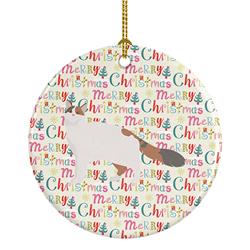 2.8 x 2.8 in. Unisex Turkish Van No.2 Cat Christmas Ceramic Ornament