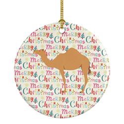 2.8 x 2.8 in. Unisex Arabian Camel Dromedary Christmas Ceramic Ornament