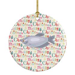 2.8 x 2.8 in. Unisex Moonlight Gourami Christmas Ceramic Ornament