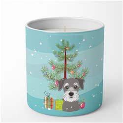 3.75 x 3.25 in. Unisex Christmas Tree & Schnauzer 10 oz Decorative Soy Candle