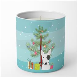 3.75 x 3.25 in. Unisex Christmas Tree & Bull Terrier 10 oz Decorative Soy Candle