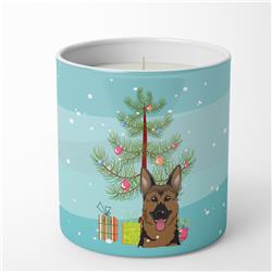 BB1583CDL 3.75 x 3.25 in. Unisex Christmas Tree & German Shepherd 10 oz Decorative Soy Candle