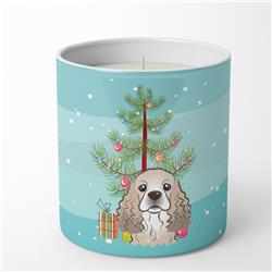 BB1588CDL 3.75 x 3.25 in. Unisex Christmas Tree & Cocker Spaniel 10 oz Decorative Soy Candle