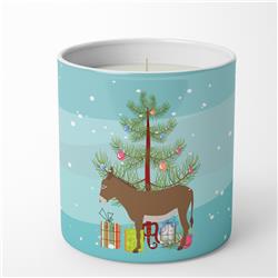BB9216CDL 3.75 x 3.25 in. Unisex Cotentin Donkey Christmas 10 oz Decorative Soy Candle, Teal