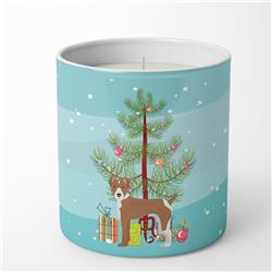 3.75 x 3.25 in. Unisex Rat Terrier Christmas Tree 10 oz Decorative Soy Candle