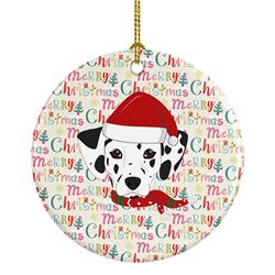 2.8 x 2.8 in. Unisex Dalmatian Merry Christmas Ceramic Ornament