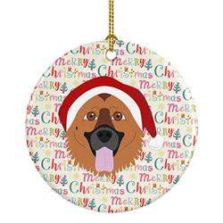 2.8 x 2.8 in. Unisex German Shepherd Merry Christmas Ceramic Ornament