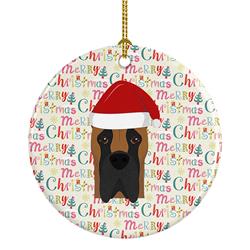 2.8 x 2.8 in. Unisex Great Dane Merry Christmas Ceramic Ornament
