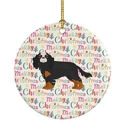 2.8 x 2.8 in. Unisex Cavalier King Charles Spaniel No.2 Merry Christmas Ceramic Ornament