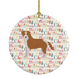 2.8 x 2.8 in. Unisex Kromfohrlander Merry Christmas Ceramic Ornament