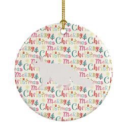2.8 x 2.8 in. Unisex Oregon Rex No.2 Cat Christmas Ceramic Ornament