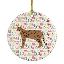 2.8 x 2.8 in. Unisex Savannah No.1 Cat Christmas Ceramic Ornament