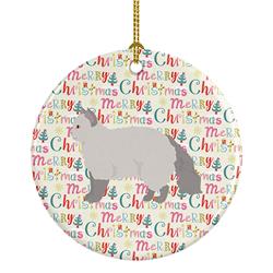 2.8 x 2.8 in. Unisex Selkirk Rex No.2 Cat Christmas Ceramic Ornament