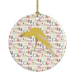 2.8 x 2.8 in. Unisex Belgian Hunchback Canary Christmas Ceramic Ornament