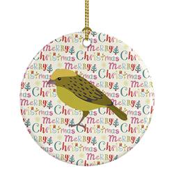 2.8 x 2.8 in. Unisex Lizard Canary Christmas Ceramic Ornament
